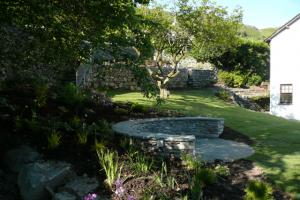 Upper garden after the landscaping works Chapel Style, Langdale, Lake District; the upper garden after the landscaping