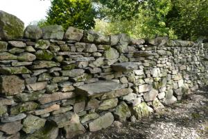 Stone walling at top of finsthwaite hillside Stone walling in Cumbria